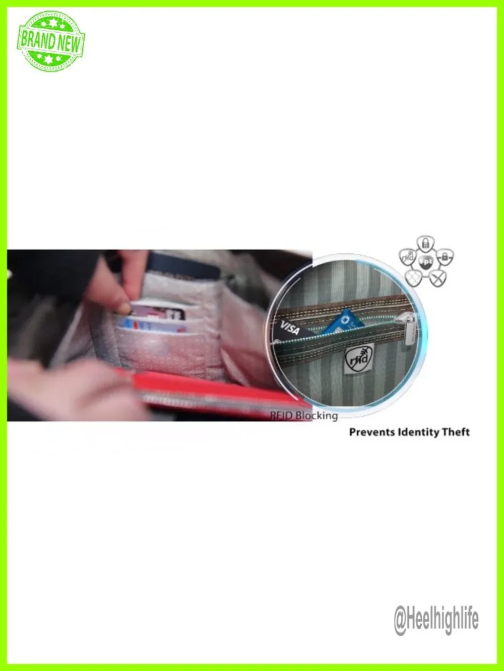 Anti-Theft East/West Hobo Bag with RFID Blocking-Slash Resistant